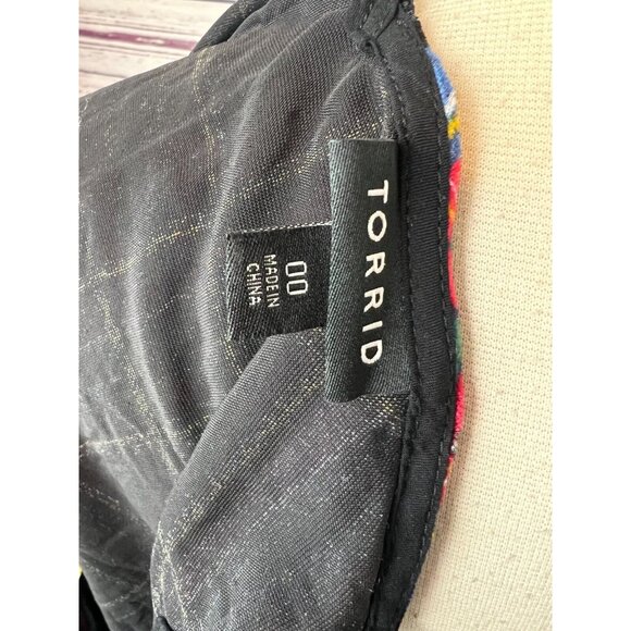 Torrid Sophie‎ Velvet Swing Cami Top 00 Plaid Holiday whimsigoth Medium Large - Picture 3 of 14